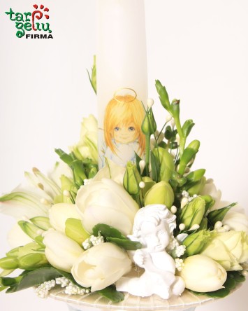 Dekoruota žvakė ANGELAS