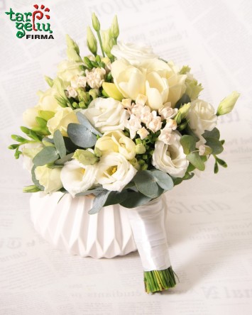 Švelni nuotakos puokštė