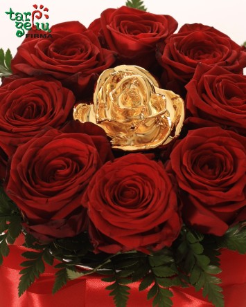 "Golden Rose & Red Roses"