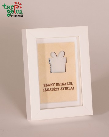 Rėmelis pinigams įdėti...