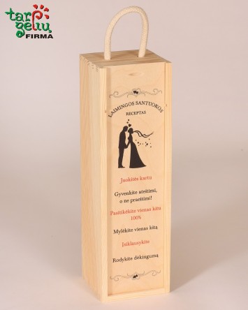 Dėžė vynui "Laimingos...