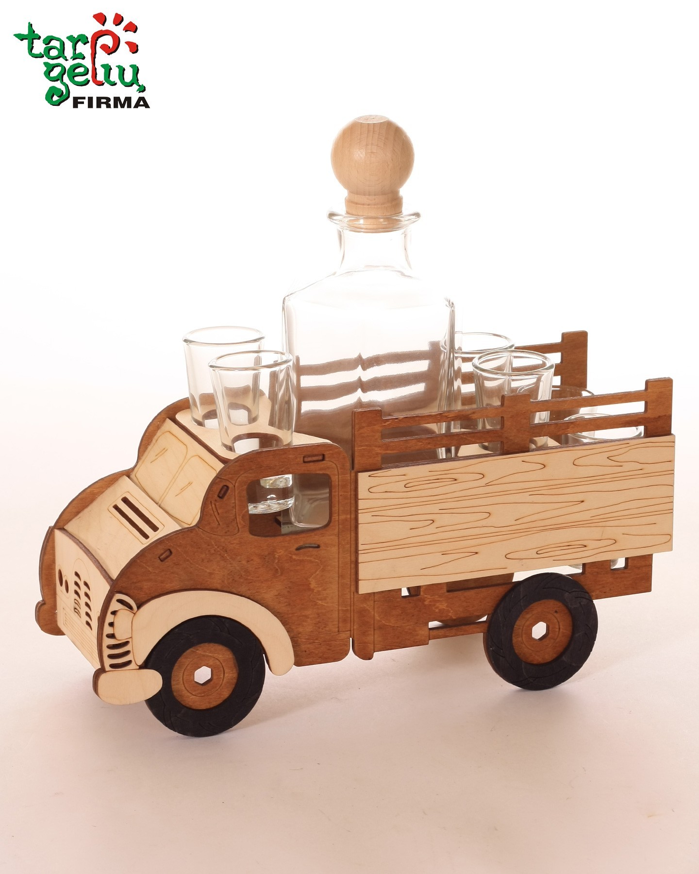 Grafinas su stikliukais "Sunkvežimis"