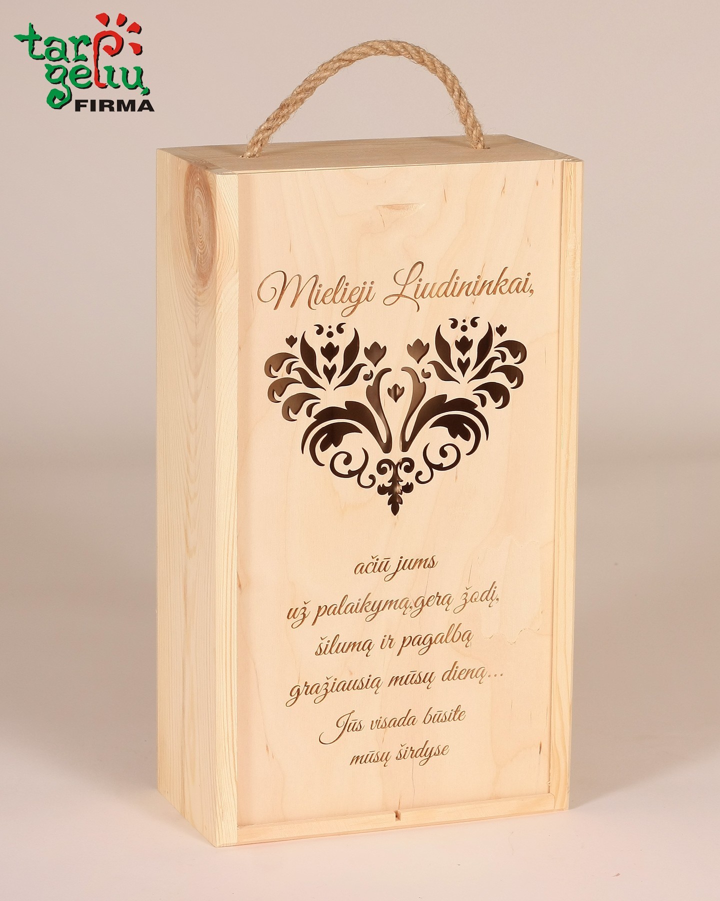 Dviguba vyno dėžė "Liudininkams"