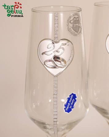 Taurės sidabrinėms vestuvėms