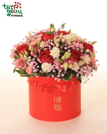 Ryški gėlių dėžutė