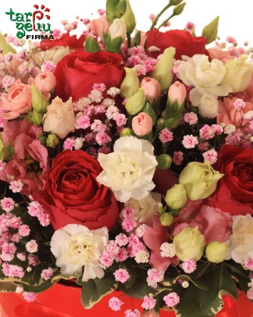 Ryški gėlių dėžutė