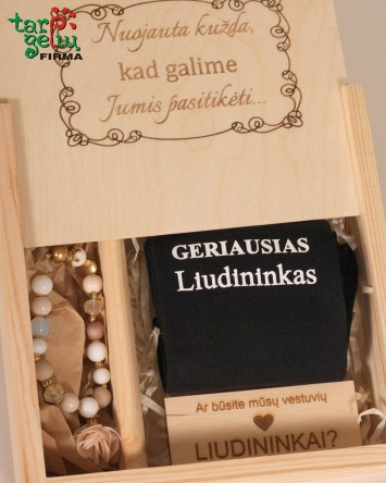 Medinė dėžutė "Kvietimas liudininkams"