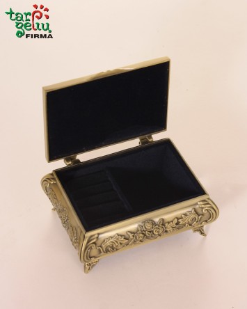 Metalinė papuošalų dėžutė